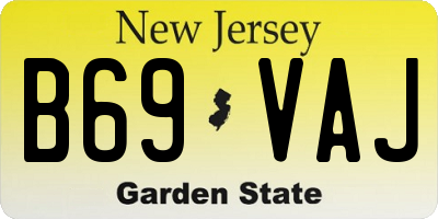 NJ license plate B69VAJ