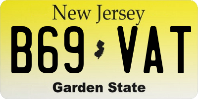 NJ license plate B69VAT