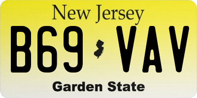 NJ license plate B69VAV