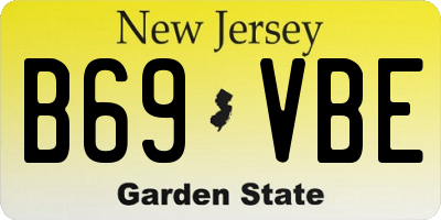 NJ license plate B69VBE
