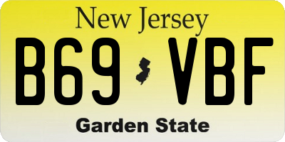 NJ license plate B69VBF