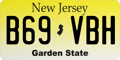 NJ license plate B69VBH