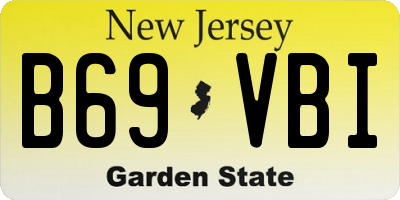 NJ license plate B69VBI