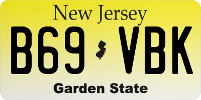 NJ license plate B69VBK