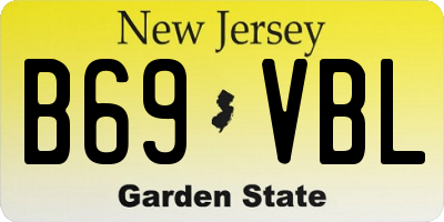 NJ license plate B69VBL