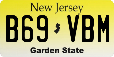 NJ license plate B69VBM