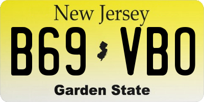 NJ license plate B69VBO