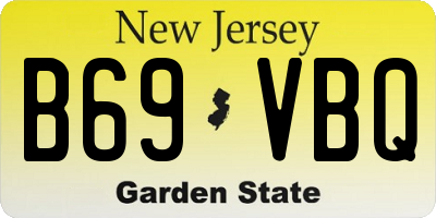 NJ license plate B69VBQ