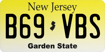 NJ license plate B69VBS