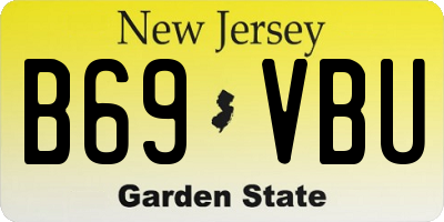 NJ license plate B69VBU