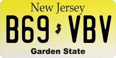 NJ license plate B69VBV