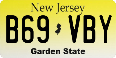 NJ license plate B69VBY