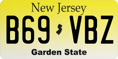 NJ license plate B69VBZ