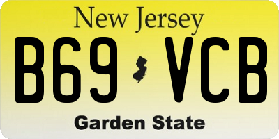 NJ license plate B69VCB