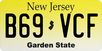 NJ license plate B69VCF