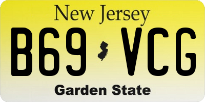 NJ license plate B69VCG