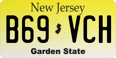 NJ license plate B69VCH