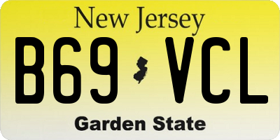 NJ license plate B69VCL