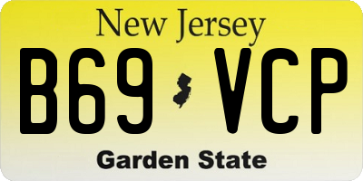 NJ license plate B69VCP