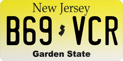 NJ license plate B69VCR