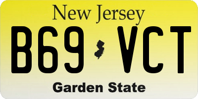 NJ license plate B69VCT