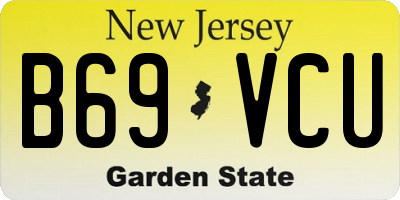 NJ license plate B69VCU