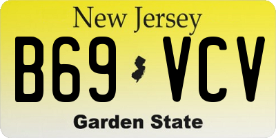 NJ license plate B69VCV