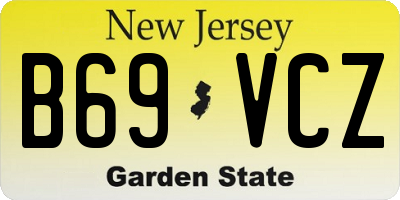 NJ license plate B69VCZ