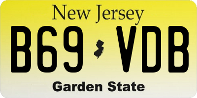 NJ license plate B69VDB
