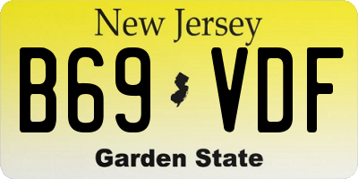 NJ license plate B69VDF