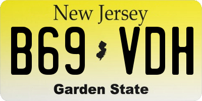 NJ license plate B69VDH