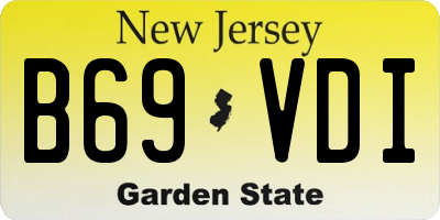 NJ license plate B69VDI