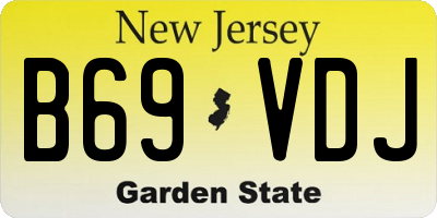 NJ license plate B69VDJ