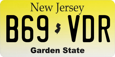 NJ license plate B69VDR