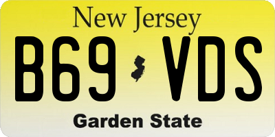 NJ license plate B69VDS