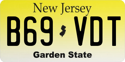NJ license plate B69VDT