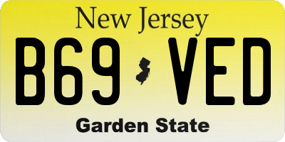NJ license plate B69VED