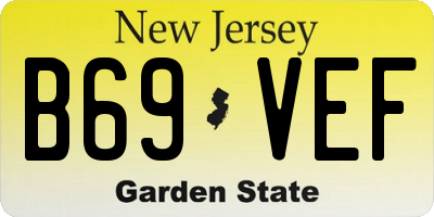 NJ license plate B69VEF