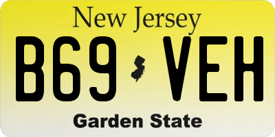NJ license plate B69VEH