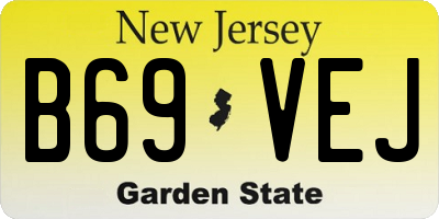 NJ license plate B69VEJ