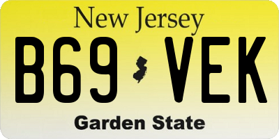 NJ license plate B69VEK