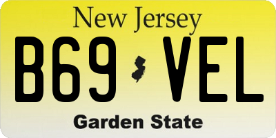 NJ license plate B69VEL