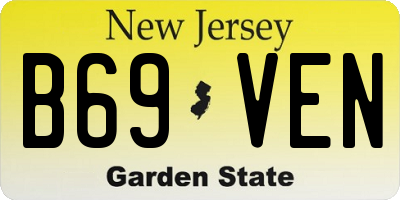 NJ license plate B69VEN