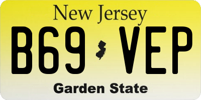 NJ license plate B69VEP
