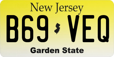 NJ license plate B69VEQ