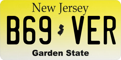 NJ license plate B69VER