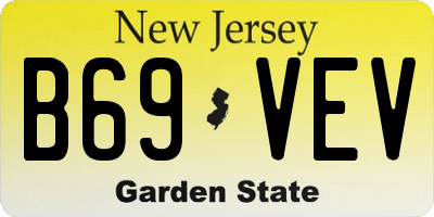 NJ license plate B69VEV