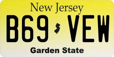 NJ license plate B69VEW