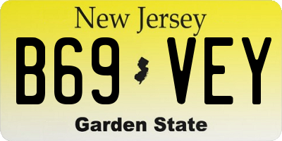 NJ license plate B69VEY