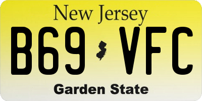 NJ license plate B69VFC